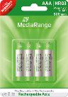 Mediarange Akku 800 mAh Ni-MH Mignon AAA / HR03 - 1,2V - 4er Pack - MRBAT120
