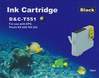 Druckerpatrone - alternativ zu Epson T0551 - schwarz