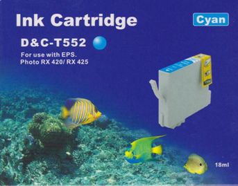 Druckerpatrone - alternativ zu Epson T0552 - cyan