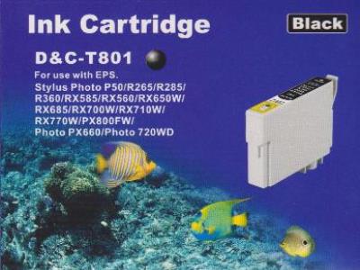 Druckerpatrone - alternativ zu Epson T0801 - schwarz