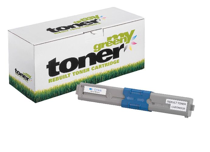 MYGREEN Alternativ-Toner - Kompatibel zu OKI C310 / C510 / 44469706 / 44469724 - cyan