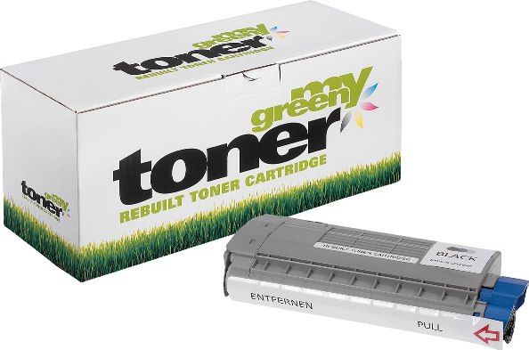 MYGREEN Alternativ-Toner - kompatibel zu OKI C710 / C711 / 43866108 / 44318608 - schwarz