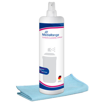 MediaRange Bildschirm-Reinigungsspray mit Mikrofasertuch, 250ml - MR721