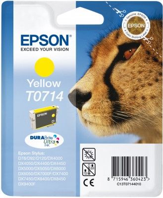 ORIGINAL Epson T0714 - Druckerpatrone gelb