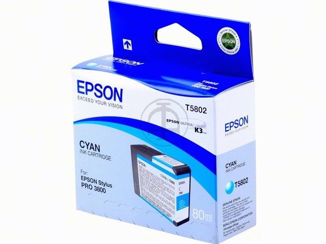 ORIGINAL Epson T5802 - Druckerpatrone cyan