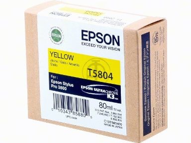 ORIGINAL Epson T5804 - Druckerpatrone gelb
