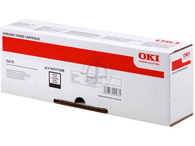 ORIGINAL OKI 44315308 / C610 - Toner schwarz