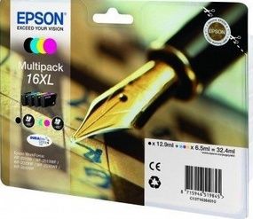 ORIGINAL Epson 16XL / T1636 - 4er Pack (High Capacity)
