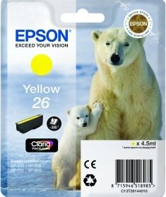 ORIGINAL Epson 26 / T26144012 - Druckerpatrone gelb