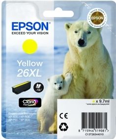 ORIGINAL Epson 26XL / T26344012 - Druckerpatrone gelb (High Capacity)