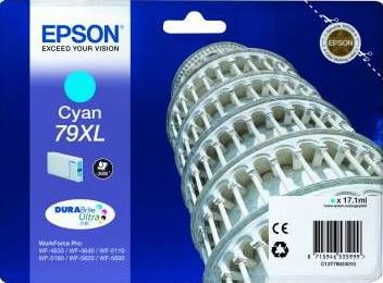 ORIGINAL Epson 79XL / C13T79024010 - Druckerpatrone cyan (High Capacity)