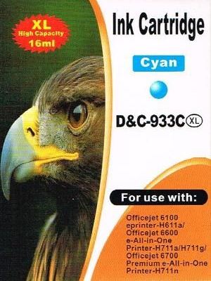 Druckerpatrone - alternativ zu HP 933XL / CN054AE - cyan