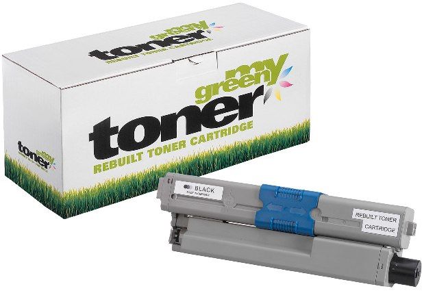 MYGREEN Alternativ-Toner - kompatibel zu OKI C301 / C321 / 44973536 - schwarz