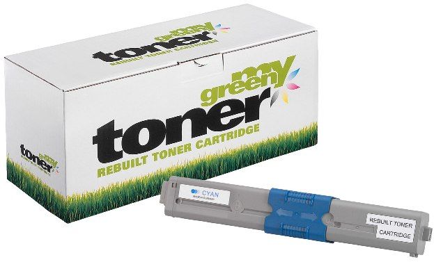 MYGREEN Alternativ-Toner - kompatibel zu OKI C301 / C321 / 44973535 - cyan