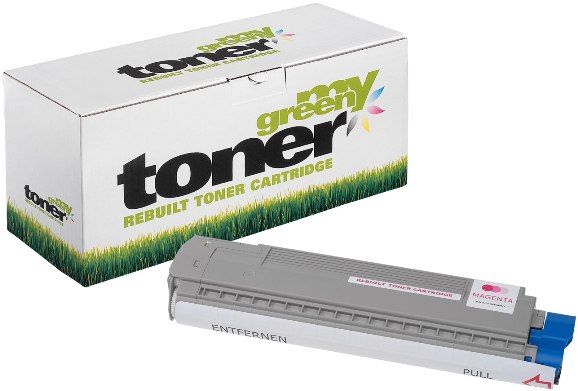 MYGREEN Alternativ-Toner - kompatibel zu OKI 44643002 / C801 / C821 - magenta