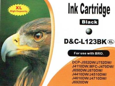 Druckerpatrone - alternativ zu Brother LC-123 BK - schwarz