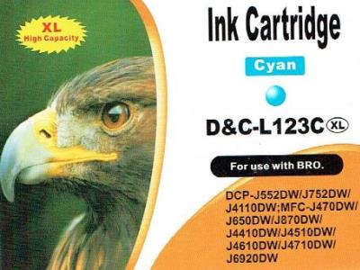 Druckerpatrone - alternativ zu Brother LC-123 C - cyan