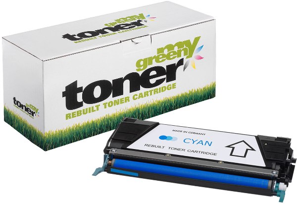 MYGREEN Alternativ-Toner - kompatibel zu Lexmark C748H1CG / X748H1CG - cyan