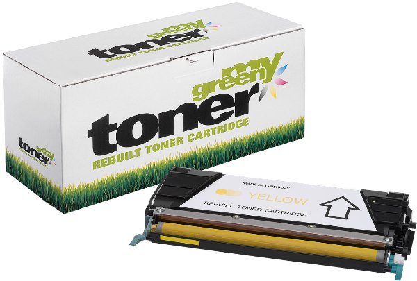 MYGREEN Alternativ-Toner - kompatibel zu Lexmark C748H1YG / X748H1YG - gelb