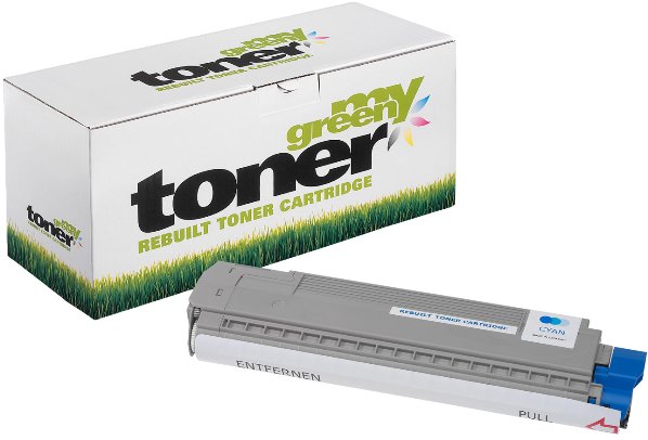 MYGREEN Alternativ-Toner - kompatibel zu OKI 44844615 - cyan