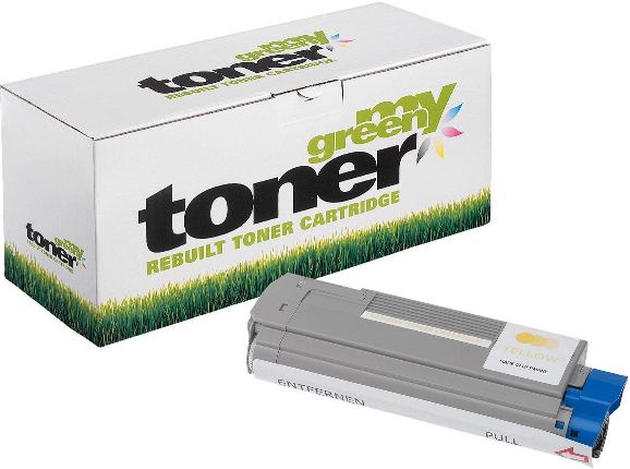 MYGREEN Alternativ-Toner - kompatibel zu OKI C5850 Y / 43865721 - gelb