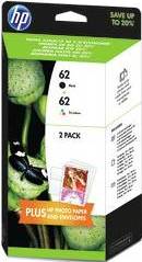 ORIGINAL HP 62 / N9J71AE - 2er Pack Druckerpatronen schwarz / color