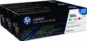 ORIGINAL HP 304A / CF372AM - 3er Pack Toner (c/m/y)