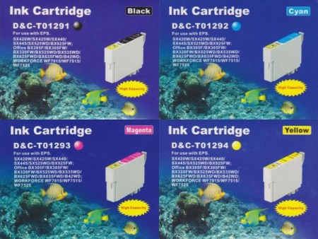 4er Pack Druckerpatronen - alternativ zu Epson T1295